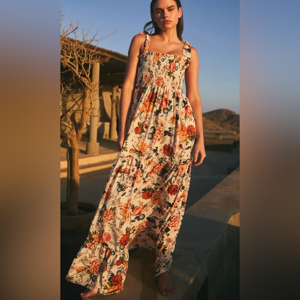 AGUA BENDITA Lucery Numen Floral Maxi Dress Size Medium - Picture 1 of 5